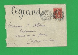 Lettre N° 138 Obl Boulogne Sur Mer - 1877-1920: Semi-moderne Periode