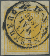 O Bayern - Marken Und Briefe: 1862: BOGENECKE Der 1 Kr. Gelb, Plattentyp II, Ungezähnt In Sehr Frische - Autres & Non Classés