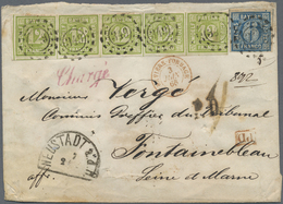 Br Bayern - Marken Und Briefe: 1862, Briefumschlag Mit 12 Kreuzer Grün Im WAAGRECHTEN FÜNFERSTREIFEN So - Other & Unclassified