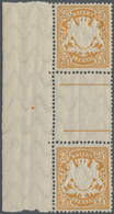 ** Bayern - Marken Und Briefe: 1890. Wappen 25 Pf Orange Als Senkrechtes Zwischenstegpaar In Type I. Po - Other & Unclassified