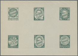 * Bayern - Marken Und Briefe: 1919. 1919, Entwürfe Des Nürnberger Künstlers Franz Adler Für Eine Neue - Autres & Non Classés