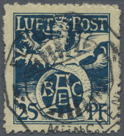 O Bayern - Marken Und Briefe: 1912, Halbamtliche Flugpostmarke 25 Pf. Mit Zentrischem Stempel FLUGPOST - Other & Unclassified