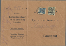 Br Bayern - Dienstmarken: 1920, 80 Pf. Dienst Abschied Mit 50 Pf. Volksstaat Auf Portor. Orts-Zustellur - Autres & Non Classés