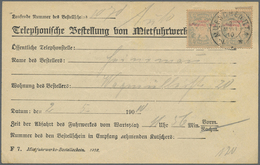 Br Bayern - Portomarken: 1910, 5 Pf. Wappen "Mietfuhrwerks-Bestellschein", Einmal Als Waagerechtes Paar - Altri & Non Classificati