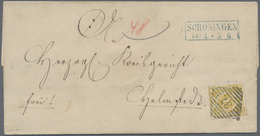 Br Braunschweig - Marken Und Briefe: 1856, Freimarke 1 Sgr. Gelb, Bogenförmiger Durchstich 16 (unten Ge - Braunschweig