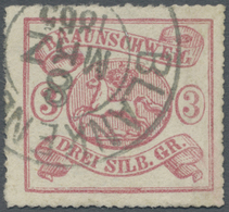 O Braunschweig - Marken Und Briefe: 1864: 3 Sgr. Durchstochen, Allseits Intakter Durchstich, Sauber Ge - Braunschweig