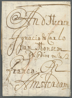 Br Hamburg - Vorphilatelie: 1703, Faltbrief Nach Amsterdam, Rückseitig Kartierungsnummer Des Hamburger - Prephilately