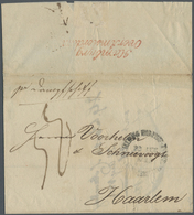 Br Hamburg - Vorphilatelie: 1829, Faltbrief Aus HAMBURG Nach Haarlem, Holland. Handschriftlicher Vermer - Prephilately