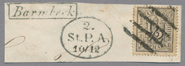 Brfst Hamburg - Marken Und Briefe: "Barmbeck", Schwarzer Ra1 Auf Gr. Briefstück Mit Mi.Nr.10, Der Ovalstpl - Hambourg