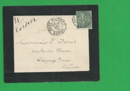 Lettre N° 129 Obl Gare D'Amiens - 1877-1920: Periodo Semi Moderno