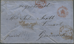 Br Hamburg - Stempel: 1860, Faltbrief (bügig) Nach Schottland Mit Handschriftlich "registered" Und "pai - Hamburg (Amburgo)