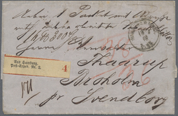 Br Hamburg - Besonderheiten: 1862, Paketbegleitbrief Ab "HAMBURG P.E. No. 2" Per Schiffspost Nach Svend - Hamburg