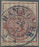 O Hannover - Marken Und Briefe: 1856, 3Pfg. /1/3 Sgr.,  Netzwerk Grauschwarz, Ideal Zentrisch Gest. "H - Hanovre