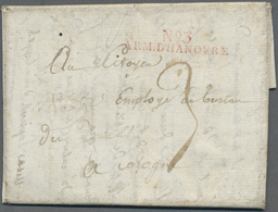 Br Hannover - Französische Armeepost: 1804, "No.3 ARM. D'HANOVRE", Roter L2 Klar Auf Komplettem Faltbri - Hanovre