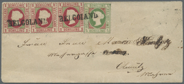 Br Helgoland - Marken Und Briefe: 1867, ½ Sh. Bläulichgrün/rötlichkarmin, Kopftype II Und Dreierstreife - Heligoland