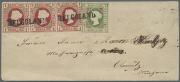 Br Helgoland - Marken Und Briefe: 1867, ½ Sh. Bläulichgrün/rötlichkarmin, Kopftype II Und Dreierstreife - Héligoland