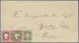 Br Helgoland - Marken Und Briefe: 1867, Königin Viktoria 1 Sh Und 2 Sh. Mit Durchstich Und 1869, 1 Sh. - Heligoland