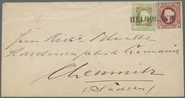 Br Helgoland - Marken Und Briefe: 1869, ½ Sh. Lebhaftbläulichgrün/karmin, Normales Papier + 1 Sh. Karmi - Heligoland