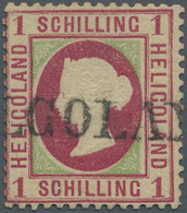 O Helgoland - Marken Und Briefe: 1869, Königin Viktoria 1 S Rötlichkarmin/gelbgrün Auf Leinenpapier, F - Héligoland