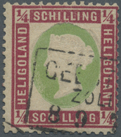 O Helgoland - Marken Und Briefe: 1873, Köngin Viktoria ¼ S Dunkelrotkarmin/gelblichgrün Mit Ra3 "GEEST - Heligoland