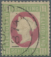 O Helgoland - Marken Und Briefe: 1873, 1 ½ S Hellgrün/karmin (Mgl./rep.), Entwertet Mit Englischem Run - Héligoland