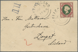 Br Helgoland - Marken Und Briefe: 1875, Königin Viktoria 3 F/5Pf. Lilakarmin/grün Auf Drucksachen-Couve - Heligoland