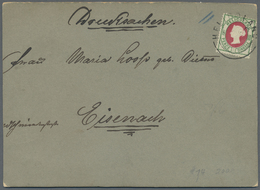 Br Helgoland - Marken Und Briefe: 1885 (ca.), 1½ P./10 Pfg. Als Einzelfrankatur Auf Kartondeckel Mit Au - Héligoland