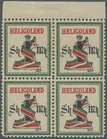 /*/** Helgoland - Marken Und Briefe: 1879, 1 Sh/1 M Im Oberrand-Viererblock, Obere Marken Mit Falz, Untere - Heligoland
