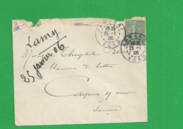 Lettre N° 129 Obl Cambrai - 1877-1920: Semi Modern Period