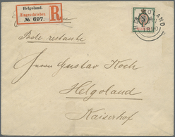 Br Helgoland - Marken Und Briefe: 1879, 5 Sh./5 Mark Auf Orts-Einschreiben Mit R-Zettel, Rundstempel "H - Heligoland