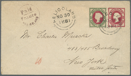GA Helgoland - Ganzsachen: 1875, Ganzsachen-Umschlag 1½ P/10 Pf. Rot Mit Zusatzfrankatur 1½ P/10 Pf. Du - Heligoland