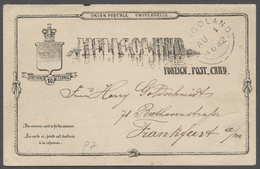 GA Helgoland - Ganzsachen: 1882, Doppel-GA-Karte 10 Pf. Als Sehr Seltene Bedarfskarte Nach Frankfurt, A - Héligoland