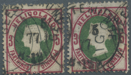 O Helgoland - Stempel: "GEESTEMÜNDE   5 77" (Tagesdatum Fehlend) Seltener Kleiner K1 (23.5 Mm) In Zwei - Héligoland