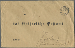 Br Helgoland - Stempel: 1899, Vordruckumschlag "Postsache" Und "An Das Kasiserliche Postamt In .." Mit - Heligoland