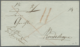 Br Lübeck - Vorphilatelie: 1810, "LUBEC.R.4" Rückseitig Auf Vorphila-Brief Nach Rondeshagen - Lübeck