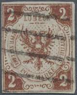 O Lübeck - Marken Und Briefe: 1859, 2 S Braun Fehldruck Mit "Zweieinhalb" Statt "Zwei" Im Linken Schri - Lübeck