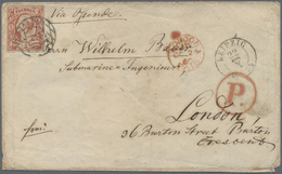 Br Lübeck - Marken Und Briefe: 1856, Einzelfrankatur 5 Ngr. Dunkelbraunorange Allseits Voll/breitrandig - Lübeck