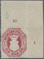 * Mecklenburg-Strelitz - Marken Und Briefe: 1864. Stierkopf Im Gekrönten Wappen 1 Sgr. Dunkelrosarot, - Mecklenbourg-Strelitz