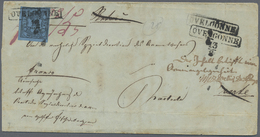 Br Oldenburg - Marken Und Briefe: 1853, Doppelt Verwendeter Faltbrief Frankiert Mit 1/30 Thaler, Type I - Oldenbourg
