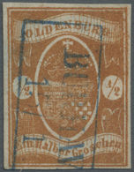 O Oldenburg - Marken Und Briefe: 1861, 1/2 Gr. Braunorange (hellrotbraun). Voll- Bis Breitrandiges Kab - Oldenburg
