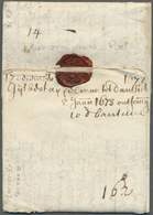 Br Preußen - Vorphilatelie: 1672, Umfangreicher Faltbrief, Geschrieben In DANZIG Mit Der Kurbrandenburg - [Voorlopers