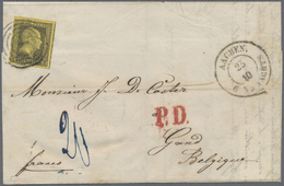 Br Preußen - Marken Und Briefe: 1850. Faltbrief Mit 3 Sgr. Schwarz/gelb, Breit- Bis überrandig Geschnit - Altri & Non Classificati