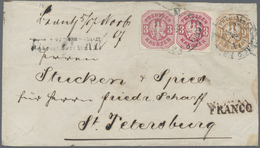 GA Preußen - Marken Und Briefe: 1867. Ganzzachenbrief 9 Kr. Braun Mit Zusatzfrankatur Zwei Exemplare 3 - Other & Unclassified