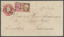 GA Preußen - Ganzsachen: 1857, Ganzsache 1 Sgr. Karmin Als Brief Mit Bestellgeld „Franco Incl. Abtrag”, - Other & Unclassified