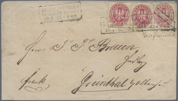 Br Preußen - Ganzsachenausschnitte: 1865, Illustrierter Briefumschlag Mit Rs. Dekorativem Bildzudruck D - Autres & Non Classés