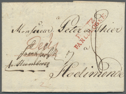 Br Preußen - Transitstempel: 1801, Faltbrief Aus GNOYEN Nach Belgien Mit Handschriftlichem Leitervermer - Autres & Non Classés