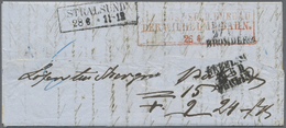 Br Preußen - Bahnpost: K.PR.POST-SPED.BUREAU DER WILHELMSBAHN 26 6 (1853) Roter Ra3 Rückseitig Und V/s - Andere & Zonder Classificatie