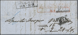 Br Preußen - Bahnpost: K.PR.POST-SPED.BUREAU DER WILHELMSBAHN 26 6 (1853) Roter Ra3 Rückseitig Und V/s - Autres & Non Classés