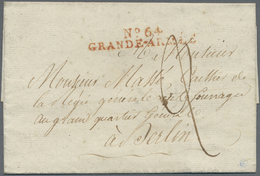 Br Preußen - Französische Armeepost: 1807, "No.65 GRANDE-ARMÉE", Roter L2 Klar Auf Briefhülle Mit Tax-V - Prephilately