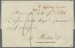 Br Preußen - Französische Armeepost: 1808, "No. 3 GRANDE-ARMÉE", Roter L2 Recht Klar Auf Briefhülle Mit - [Voorlopers